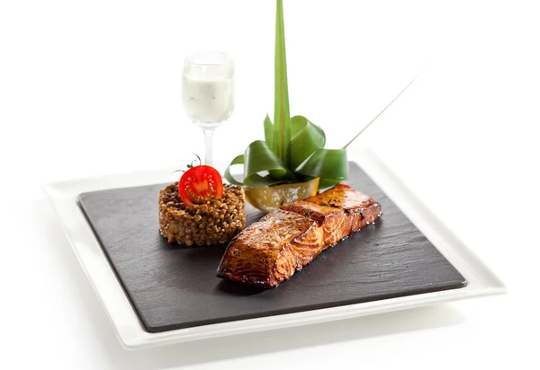 Zalmsteak — Stockfoto