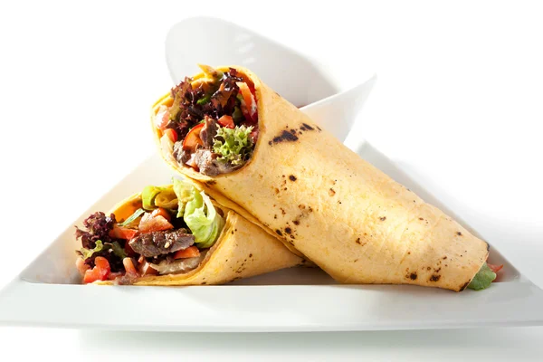 Burrito met groenten — Stockfoto