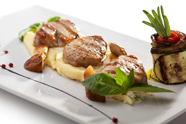 Carne com batata — Fotografia de Stock