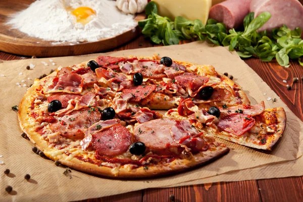 Pizza de carne — Foto de Stock