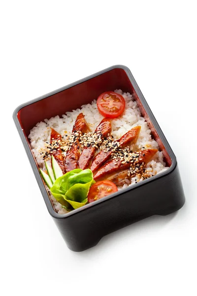 Unagi met rijst — Stockfoto
