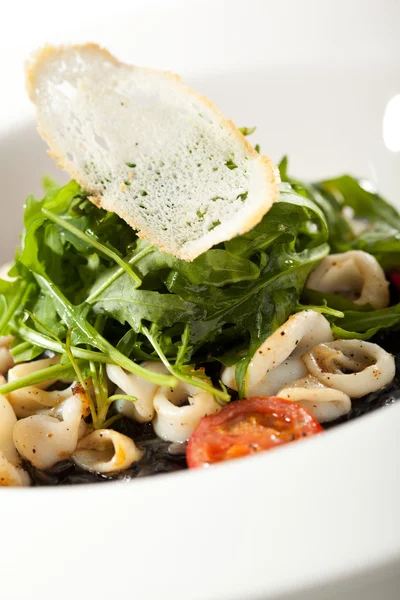 Cuttlefish Ink Risotto — Stock Photo, Image