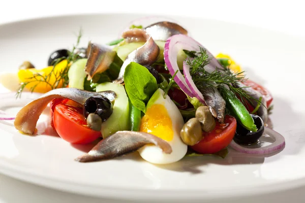 Salad with Anchovy — Stock Photo, Image