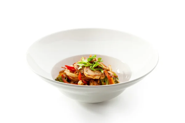 Udon con pollo — Foto Stock