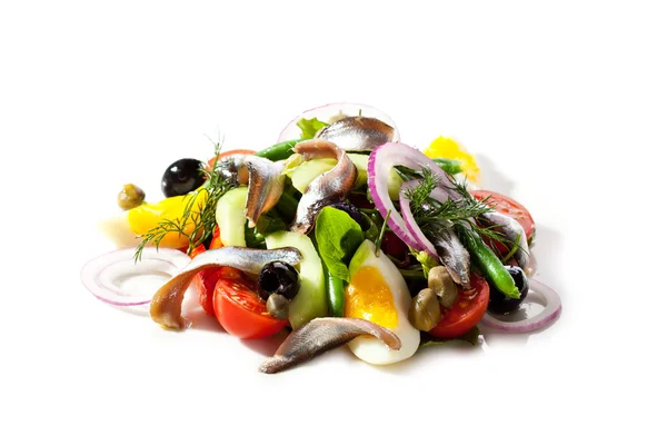 Salad with Anchovy — Stock Photo, Image