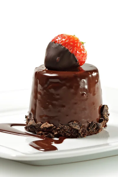 Десерт - шоколадний торт — стокове фото