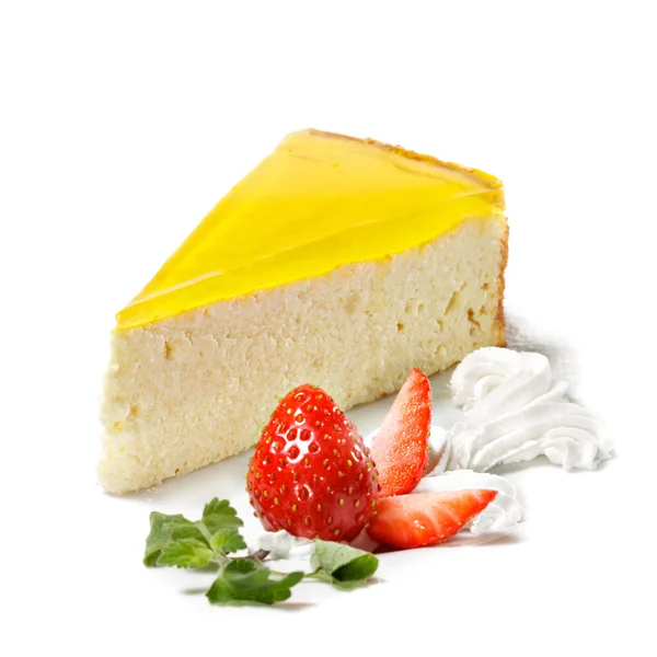 Dessert - Orange Cheesecake — Stock Photo, Image