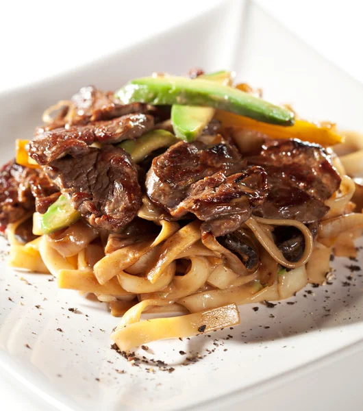 Noodles with Beef — Stock Photo, Image