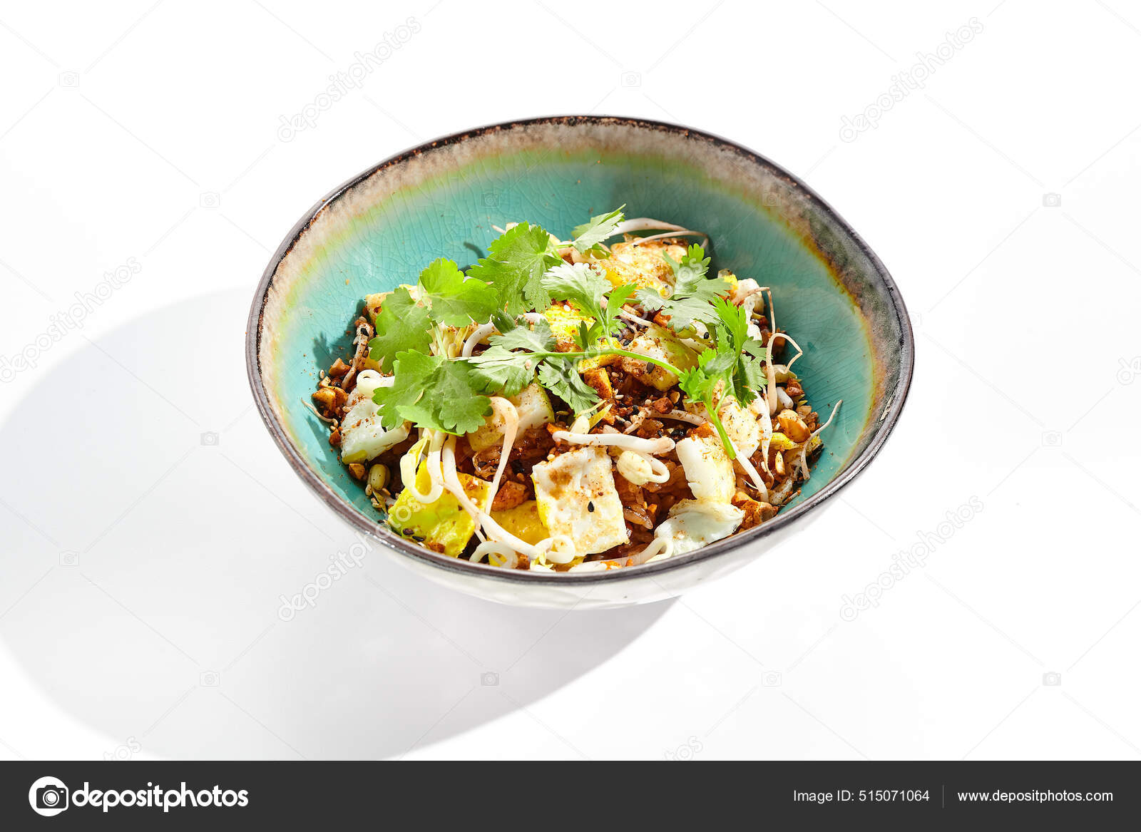 Traditional Chinese Dish Fried Rice Egg Vegetable Asian Wok Rice Stock ...
