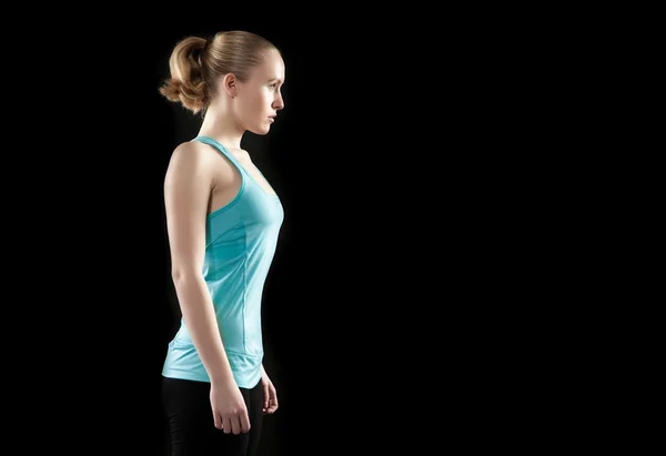 sağlıklı kadın hazırlanması ve konsantre fitness w başlatmak için