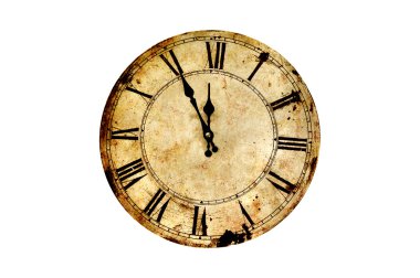 Isolated vintage clock