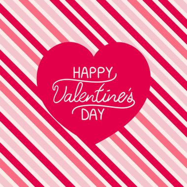 Konuşma balonlu Sevgililer Günü konsepti ve renkli arkaplanlı Sevgililer Günü yazıları. Sosyal medya, poster, kart için harika. El çizimi vektör illüstrasyonu