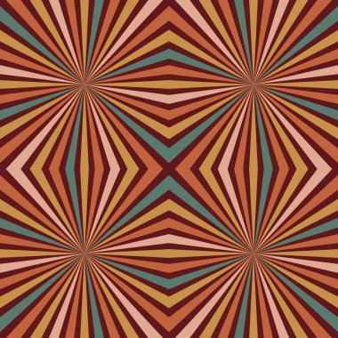 70 s seamless pattern. Retro colorful geometric seamless background in seventies style. Groovy scrapbook paper. Yellow, orange, brown, green vintage colors vector pattern