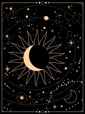 Güneş, ay ve yıldızların astronomik esrarengiz bileşimi