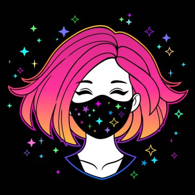 Tıbbi madalyalı genç bir kızın yüzü.