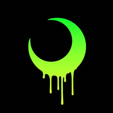 Parlak hilal damlaları akan