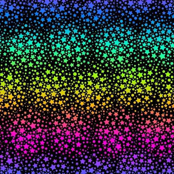 Pestrobarevné Barevné Hvězdy Rozpadajícím Vzoru — Stockový vektor