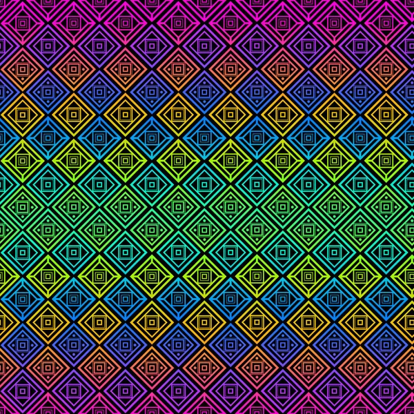 抽象的なシームレスな明るい幾何学模様 — ストックベクタ