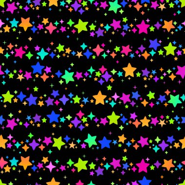 Parlak neon yıldızlarıyla kusursuz bir arkaplan