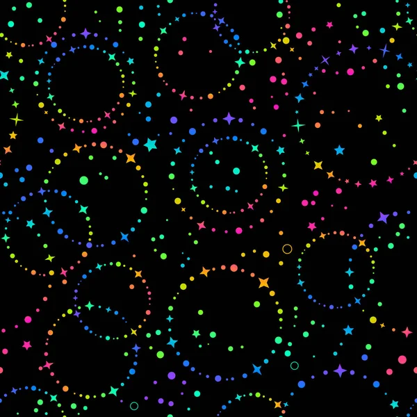 Fond Sans Couture Avec Des Cercles Arc Ciel Lumineux — Image vectorielle