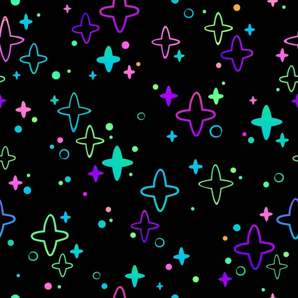Seamless Background Bright Stars — Stock Vector