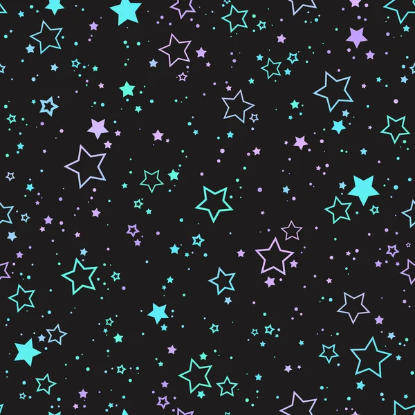 Seamless Pattern Sky Sprinkled Stars — Stock Vector