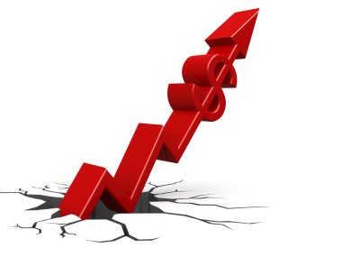 zemin dışında kırmızı Doları