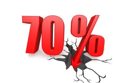aşağı % 70'i