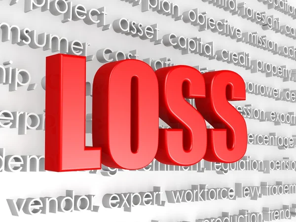 Loss in word cloud — Stock Photo, Image