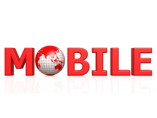 Mobile globe — Stock Photo, Image