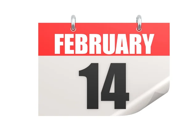 Calendar February 14 — Stock Photo, Image
