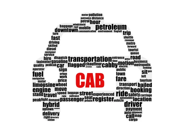 Cab の単語 — ストック写真