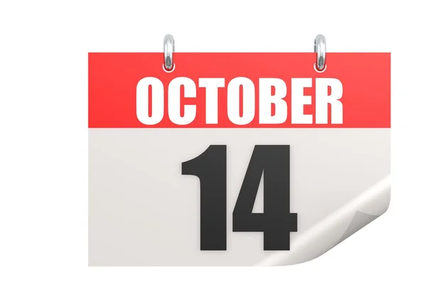 Calendar October 14 — Stock Photo, Image