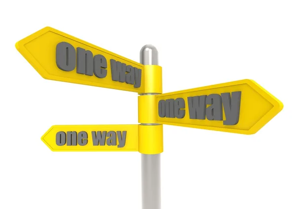 One way sign post — Stock Photo, Image