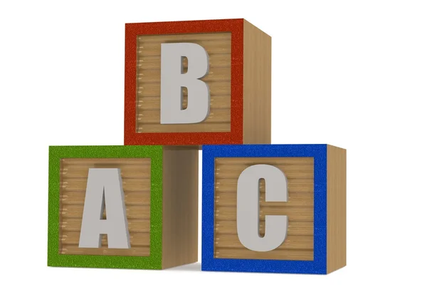 Abc Wood block — Stock Photo, Image