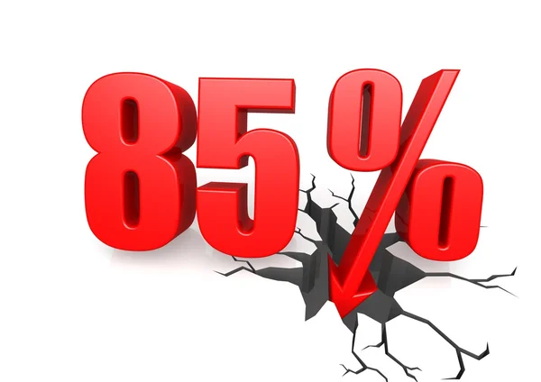 Oitenta e cinco por cento abaixo — Fotografia de Stock