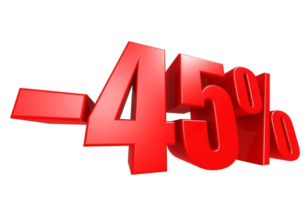 Menos 45 por cento — Fotografia de Stock