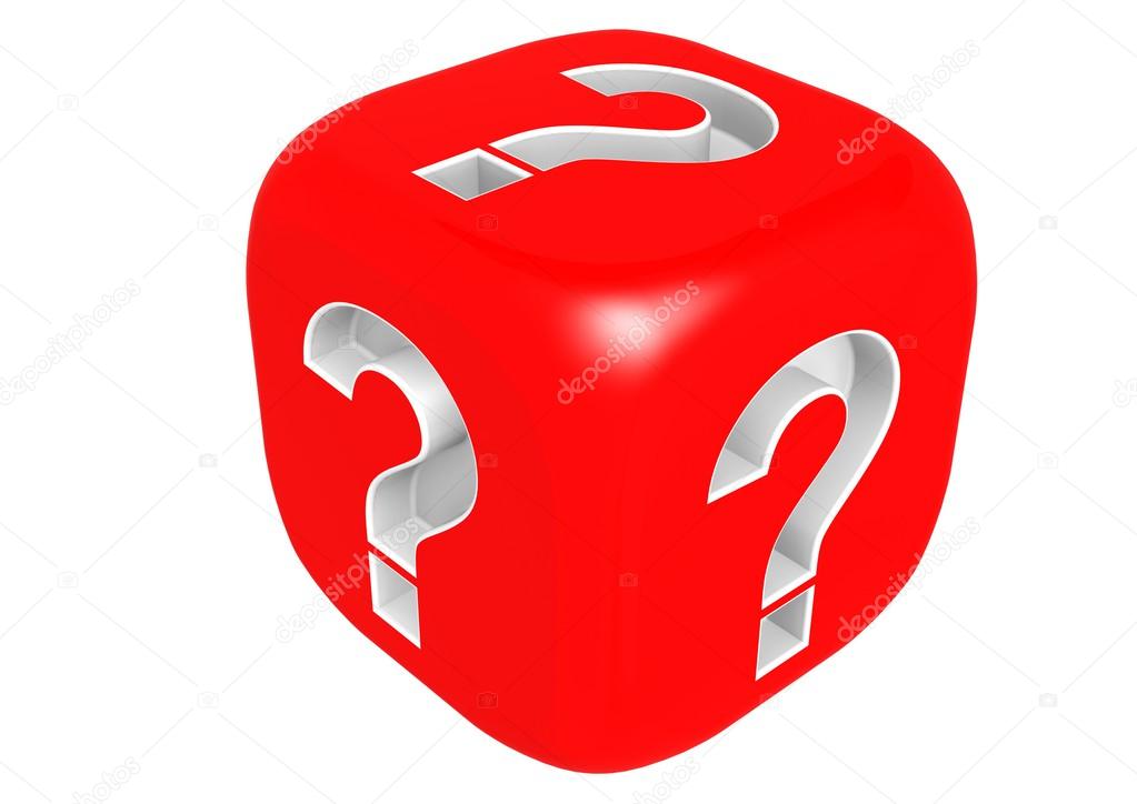 Dice with question mark — Stock Photo © tang90246 33674383