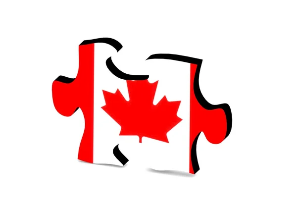 Kanada enda pussel — Stockfoto