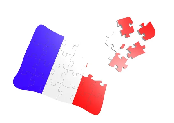 Frankrijk vlag puzzel — Stockfoto