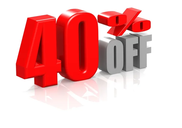 40 percent off — Stock Photo, Image