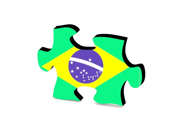 Brasile puzzle — Foto Stock