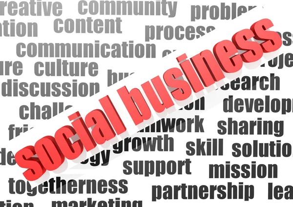 Trabalho de negócios de negócios sociais — Fotografia de Stock