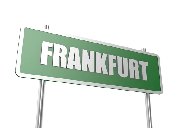 Road sign Frankfurt — Stock Photo, Image