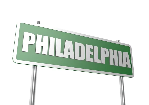 Road sign Philadelphia — Stock Photo, Image