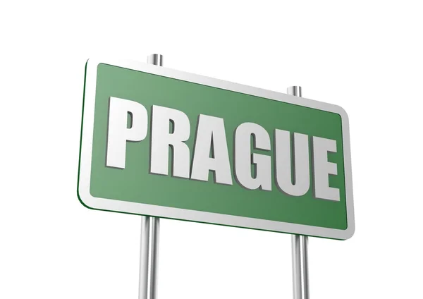 Weg ondertekenen Praag — Stockfoto