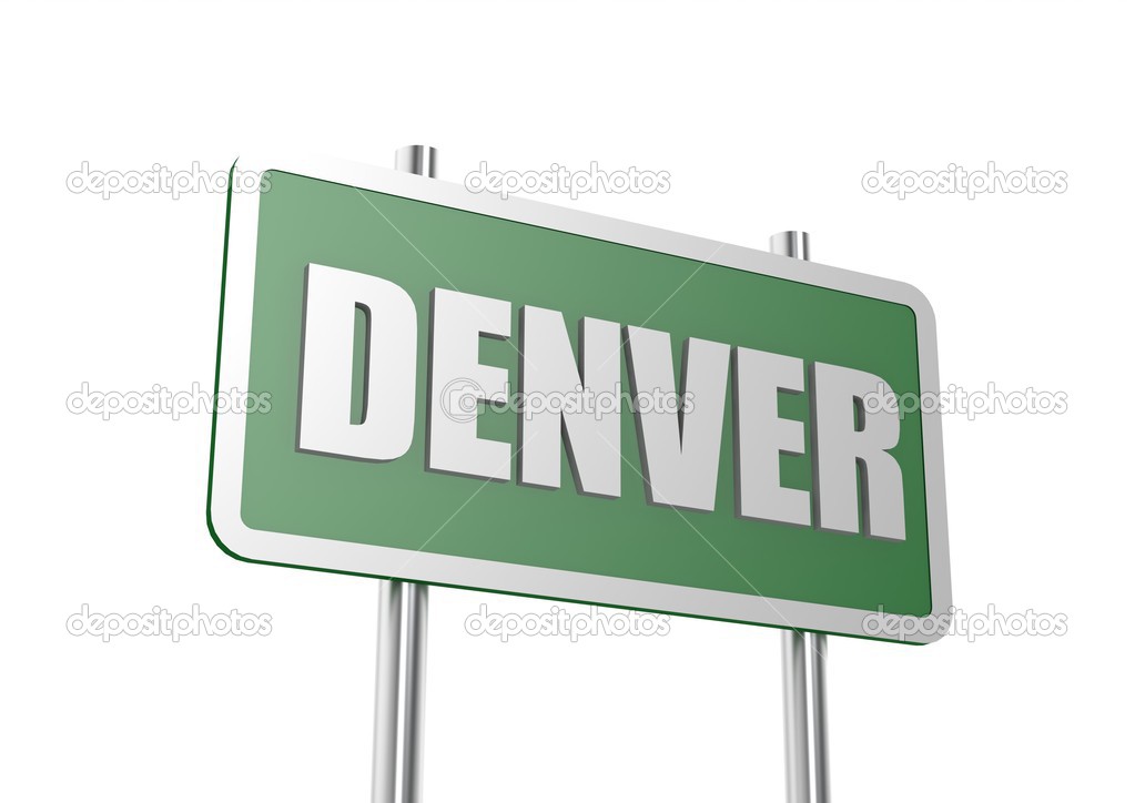 Road sign Denver