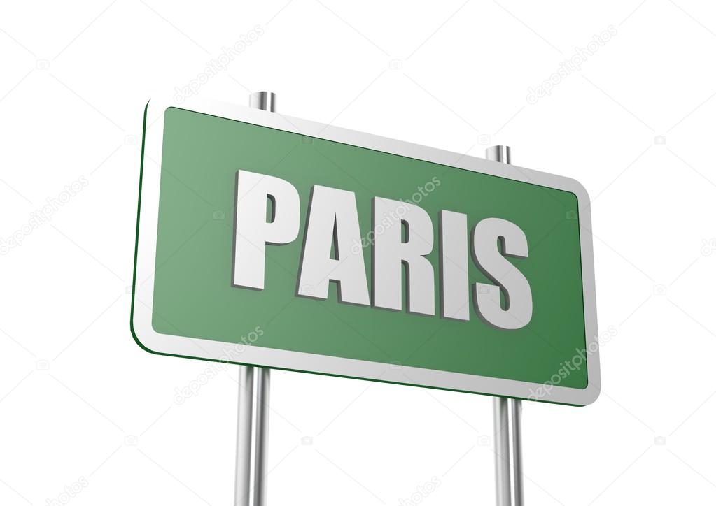Road sign Paris