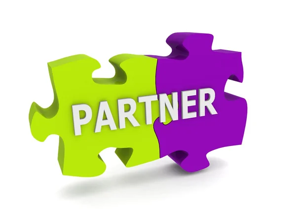 Puzzle dei partner — Foto Stock