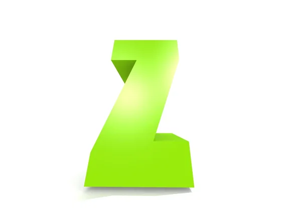Green letter Z — Stock Photo, Image